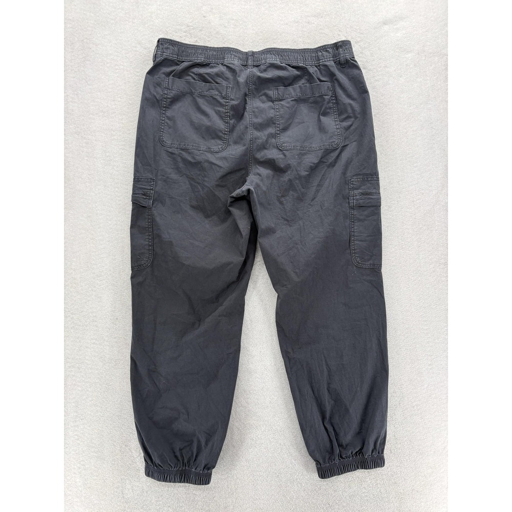 American Eagle Baggy Jogger Cargo Pants Womens 16 Gray Stretch Twill Casual Y2K - Picture 10 of 11